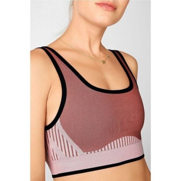 Fabletics Chloe Seamless Mauve Pink Athletic Sports Bra XS - Picture 1 of 4